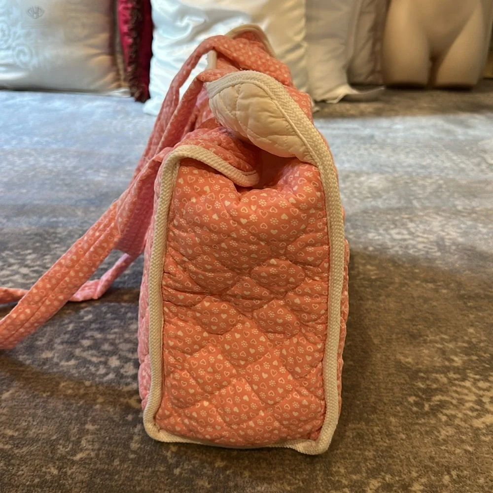 43 YEAR OLD VINTAGE DIAPER BAG PINK AND WHITE